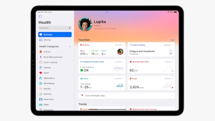 L'application Health adaptée à l'iPad.
