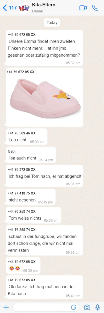 Die Konversation ist nicht echt. Könnte aber in der Realität genau so stattgefunden haben.