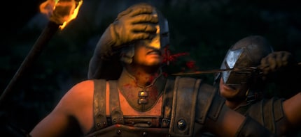 Quando le gole vengono tagliate, il sangue sgorga.