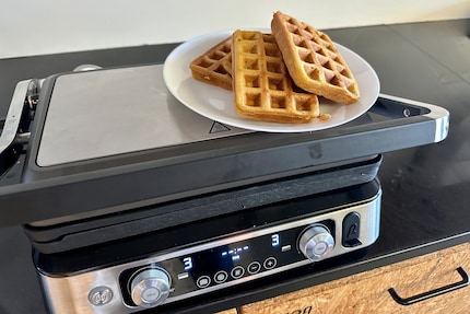 Das Ergebnis des Waffel-Tests: knusprig-braune Waffeln.