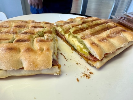 Sieht nicht nur gut aus, schmeckt auch so: Das Ergebnis des Panini-Tests auf dem Multigrill 9 von Braun.
