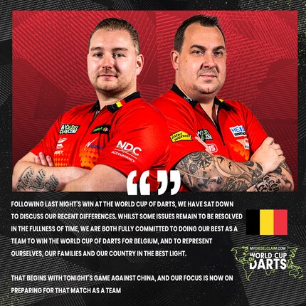 La déclaration du duo belge vendredi.