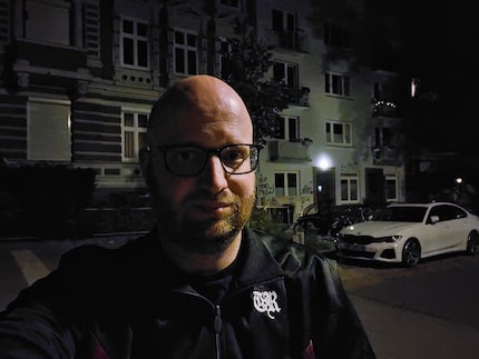 Selfie con la modalità notturna.