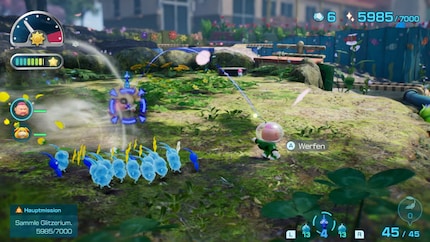 Affari come al solito: in tempo reale, comando le mie truppe Pikmin sul campo di battaglia virtuale.