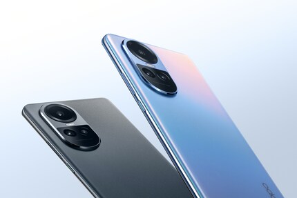 The regular Oppo Reno 10 is available in matt black and as a colourful version.
