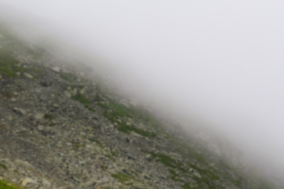 Nella nebbia, alcune immagini sfocate come questa finiscono sulla scheda di memoria della Fujifilm X-S20.