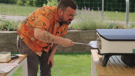 Simon en pizzaiolo passionné.