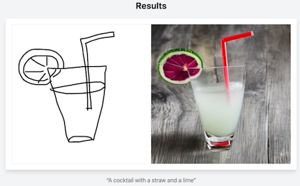 The result from Scribble Diffusion from my cocktail doodle. Well.