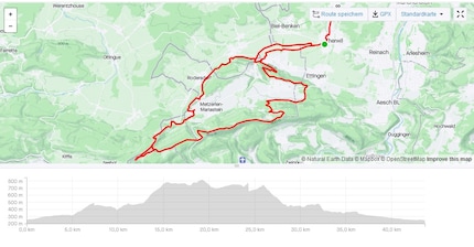 Einige Höhenmeter und technisch anspruchsvolle Trails rund um den Blauen.