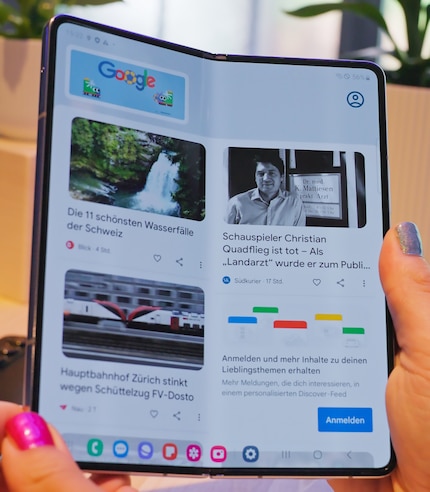 The Samsung Galaxy Z Fold 5 has a 7.6-inch display when unfolded.
