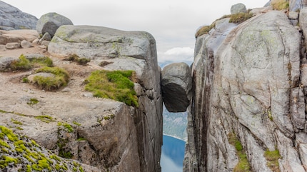 The Kjerag in Norway, after which the shoe was named.