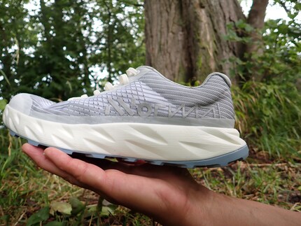 The shoe is supposed to be suitable for any terrain – from the trail to the road – and for any distance.