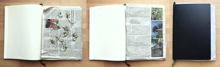 Mettre dedans, couvrir, fermer : voilà comment les fleurs peuvent être facilement compressées dans un livre.