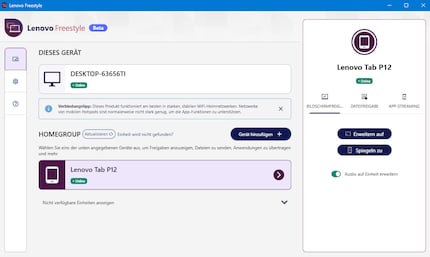 Avec des applications comme Lenovo Freestyle, vous pourriez utiliser la tablette comme deuxième écran. Mais la latence est assez élevée.