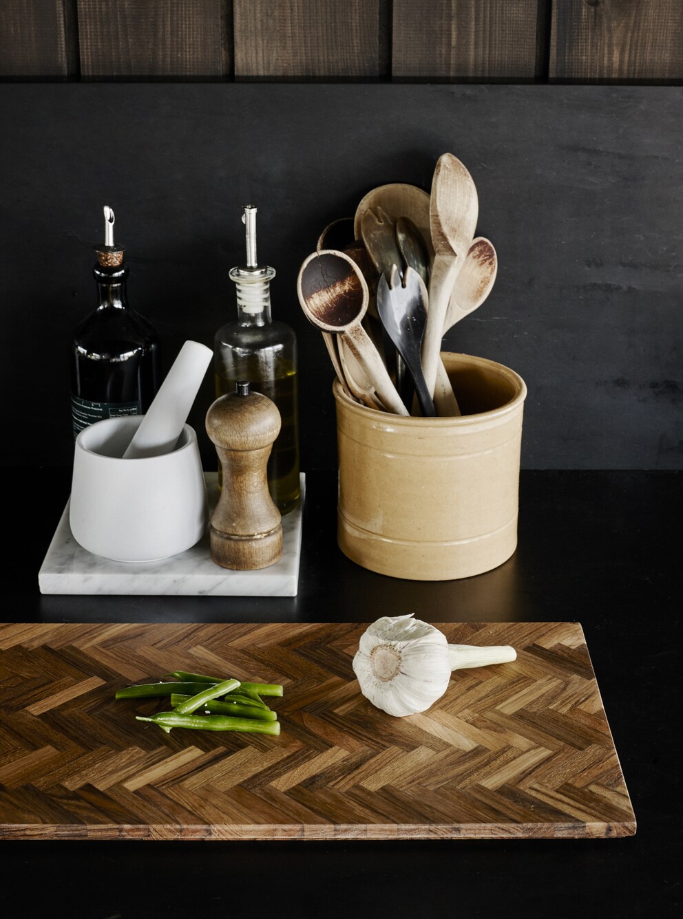 A tray can help with serving and organisation.