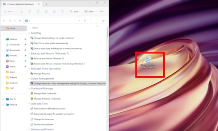 È possibile trascinare le singole funzioni sul desktop come collegamento.