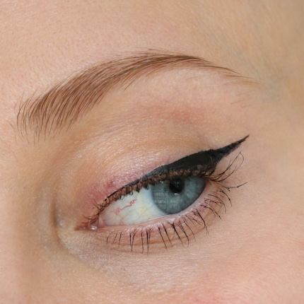 Black eyeliner and black mascara.
