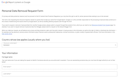 Sur Google, vous pouvez faire supprimer des résultats de recherche, mais il faut pour cela une preuve d’autorisation.