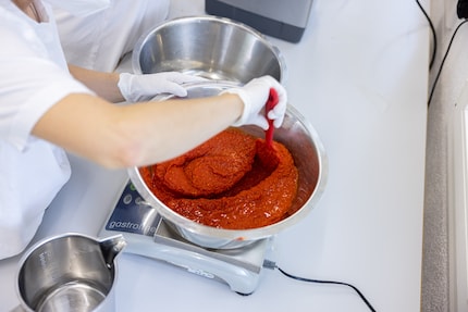 ... ont été écrasés en une purée onctueuse.