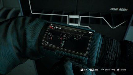 Die Karte ist in der Bedienung ziemlich mühsam und unübersichtlich. Vielleicht ist es deshalb gar nicht so schlecht, dass das Spiel so linear ist.