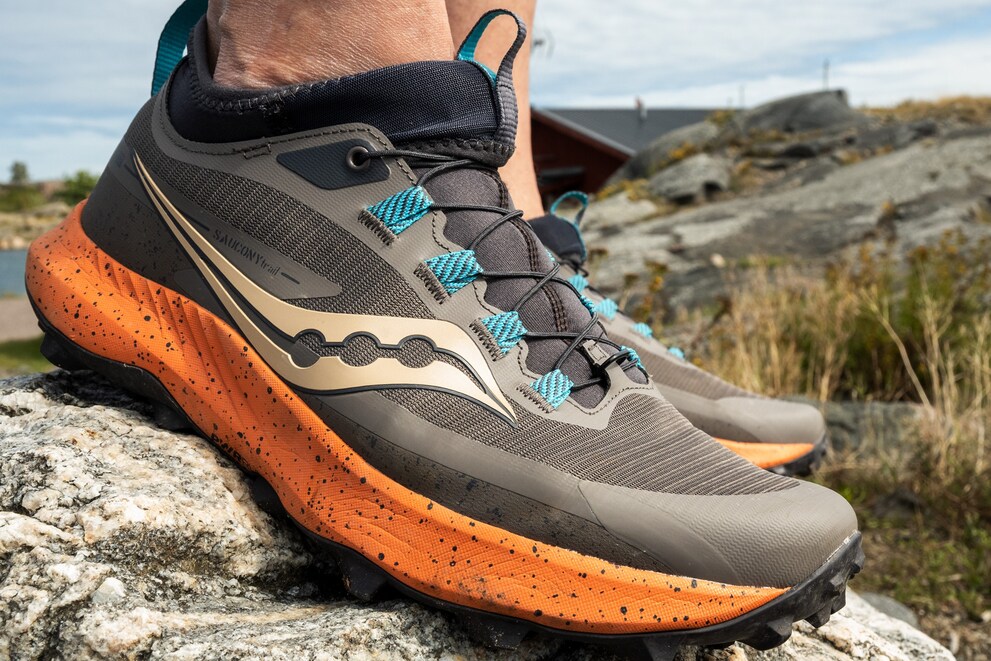 Auch auf der Insel Öja im «Peregrine 13 ST» von Saucony unterwegs.