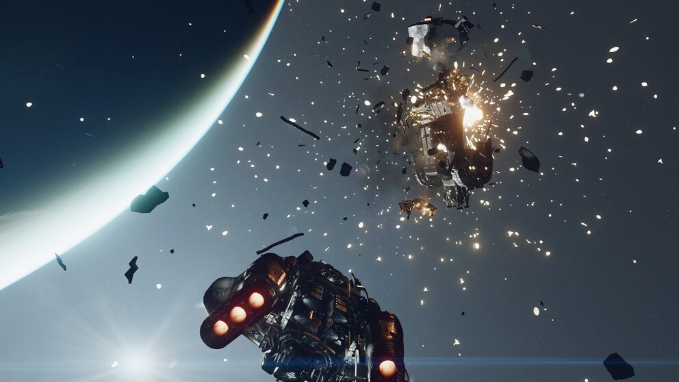 With my spaceship, I can attack other ships or dock with them if I damage the drive.