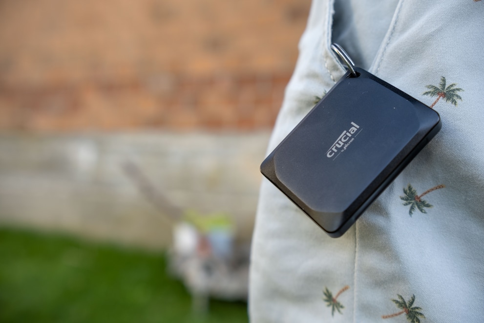 Le Crucial X10 Pro peut être accroché à votre porte-clés.