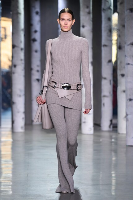 This year's Michael Kors winter collection is teeming with wide belts without a function.