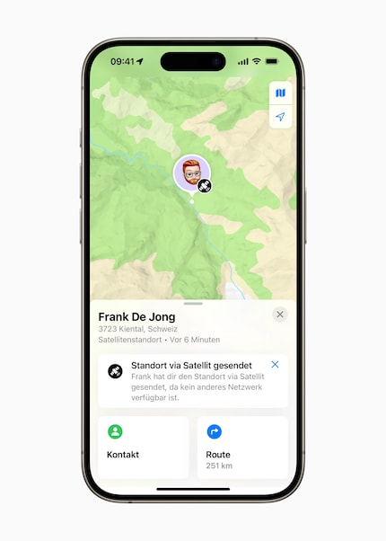 Con «Where is?» ora puoi anche inviare la tua posizione ai contatti via satellite.