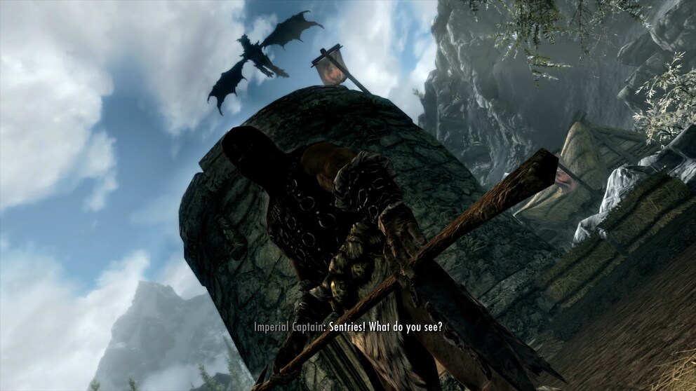 In allerletzter Not vom Drachengott Alduin vor dem Henkersbeil gerettet: So muss ein Einstieg in ein grosses RPG aussehen!