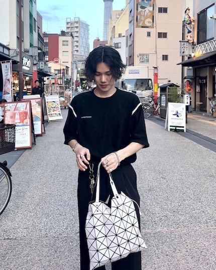 The Bao Bao series by Issey Miyake is easy to spot because of its triangles. Image: Instagram @n.tatsuki61