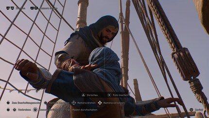 Good things sent from above: stealth kills are the hallmark of the Assassin’s Creed series, even in photo mode.