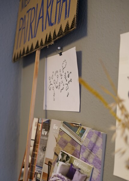Sketches for projects are, initially, made by hand.