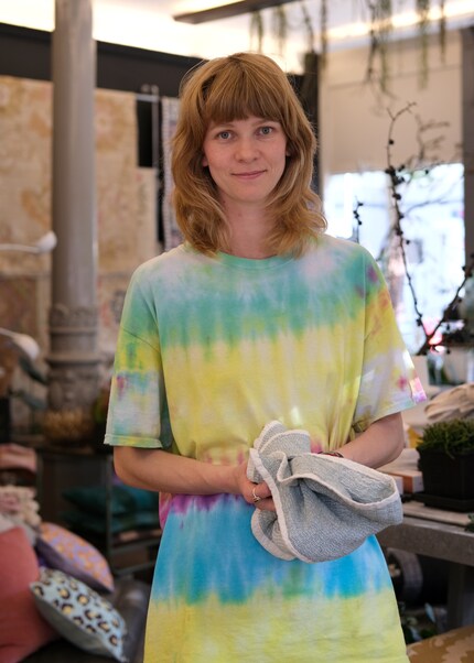 She looks after the online shop, marketing, customer service and helps create the collections.