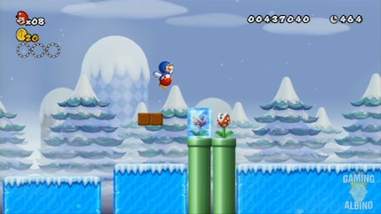 Freezing piranha plants? No match for Penguin Mario.