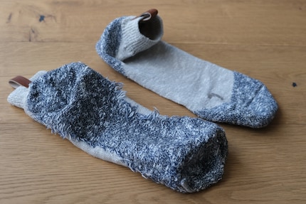 Innen ist die verwendete Wolle schön flauschig.