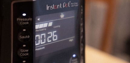 Il tempo di riscaldamento è indicato a sinistra