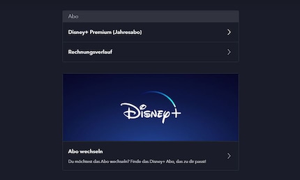 Dès maintenant, dans les paramètres de votre compte, vous pouvez adapter votre abonnement Disney+ à l'un des nouveaux modèles.
