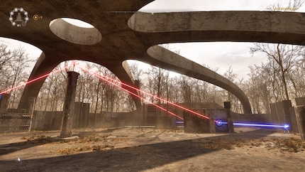 A typical puzzle involving redirecting beams of light.