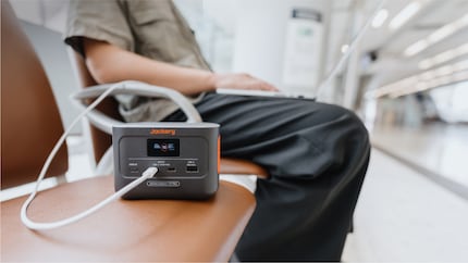 The power station can charge several devices such as laptops at the same time.