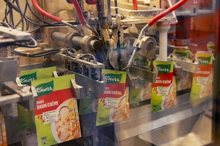 Just as the seasoning jars, soup packets fill in no time at all.