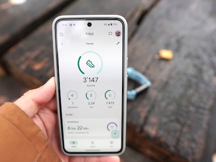 La schermata iniziale dell'app Fitbit con tutti i dati importanti sulle attività.