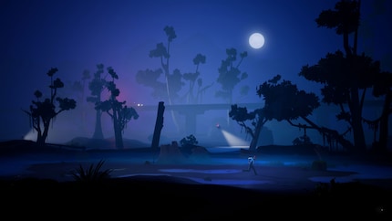 The art style is simple, but creates atmospheric scenes.
