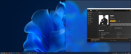 Non appena sposti la finestra sul bordo, Windows mostra un'anteprima della posizione futura.