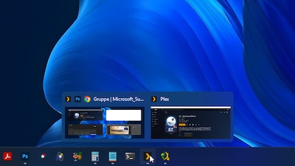 Windows ricorda le impostazioni di layout e le trasforma in un gruppo che può essere riaperto dalla barra delle applicazioni.
