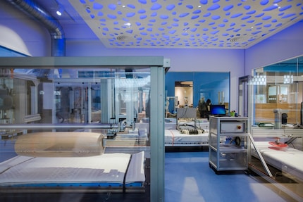 I materassi sono testati per la durata e la funzionalità nel laboratorio di prova di Bico.