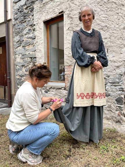 Ursina Schmid sur le tournage de « Jakobs Ross ».
