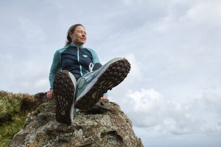 The trail running shoes from Altra may be a little heavy, but they’re solidly built.