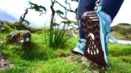 The outsole and tread were reasons to take the shoes into damp and uneven terrain.