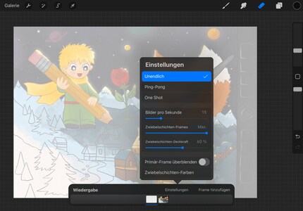 Uno stile simile al flipbook è già disponibile nella prima app Procreate con l'Animation Assistant.